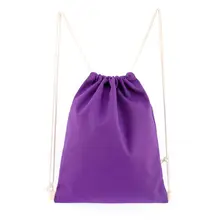 Холщовый Рюкзак со шнуровкой, спортивная сумка для спортзала, для мужчин и женщин, для путешествий в школу