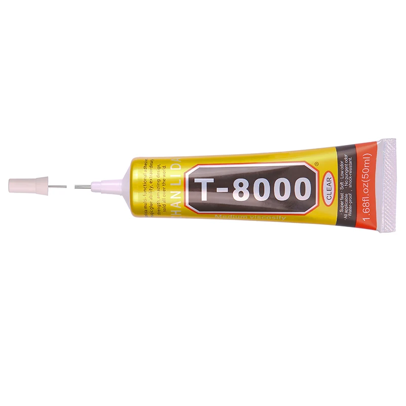 

6Pcs 50ML T8000 Glue Super Epoxy Adhesive T-8000 Super Strong Metal Glass Stone Wood Fabric Cloth Touch Screen Paper Rubber Bond