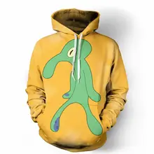 Bold Brash Squidward мужские толстовки Весна Осень 3D толстовки с кепкой Повседневная брендовая толстовка с капюшоном