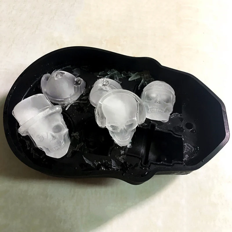 Распродажа 3D череп силиконовые формы Кухня аксессуары Ho Применение держать Применение 6 полости DIY льда Хоккей ледяной cube