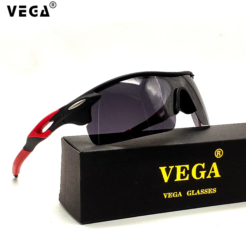 

VEGA Eyewear Women Men Outdoor Sports Glasses Polarized Sports Sunglasses for Police Semi-Rimless Running Fishing Glasses 155