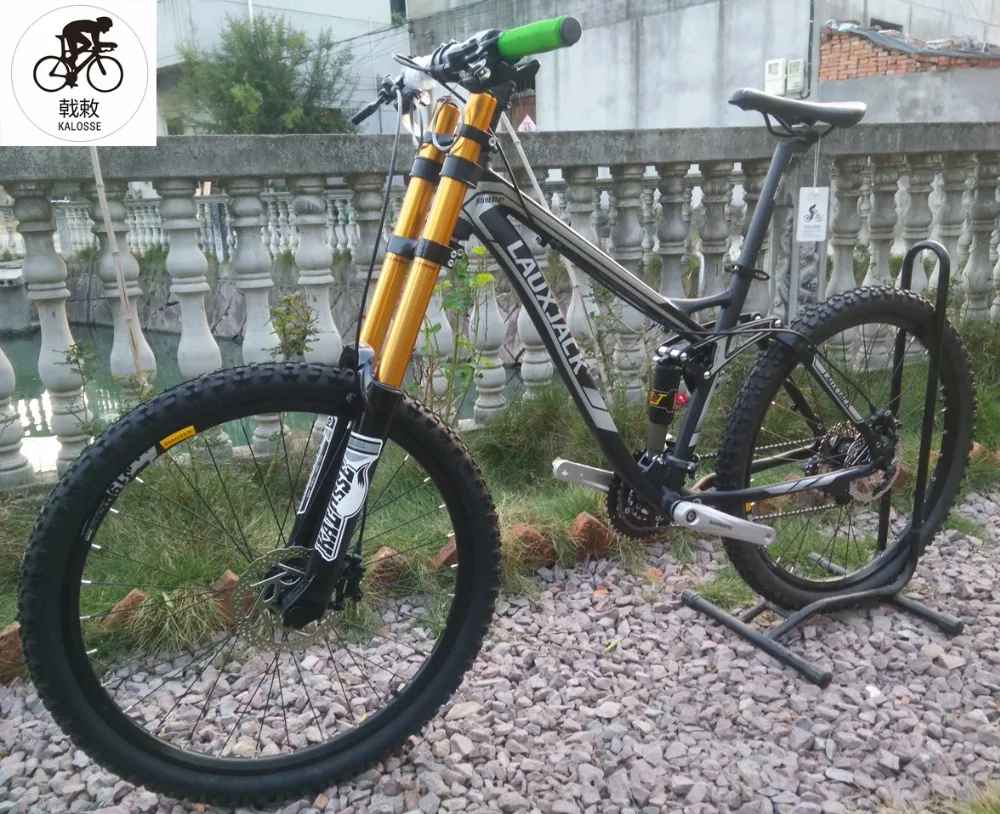 Flash Deal Kalosse  M610  Hydraulic brakes  30 speed alloy Full suspension frame  downhill  bike 26*17 inch    mountain bicycle 8