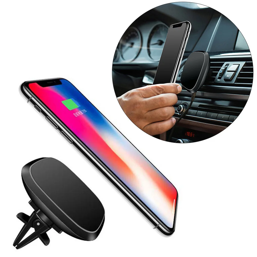 

QI Magnetic Car Wireless Charger Holder for iPhone X XR XS MAX 8 Plus Air Vent Fast Charging Stand for Samsung Galaxy S10+ S10e