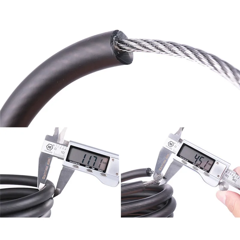Cable Lock Велосипедный спорт велосипед Сталь Anti Theft Защитная цепочка замок с 2 Ключи безопасности