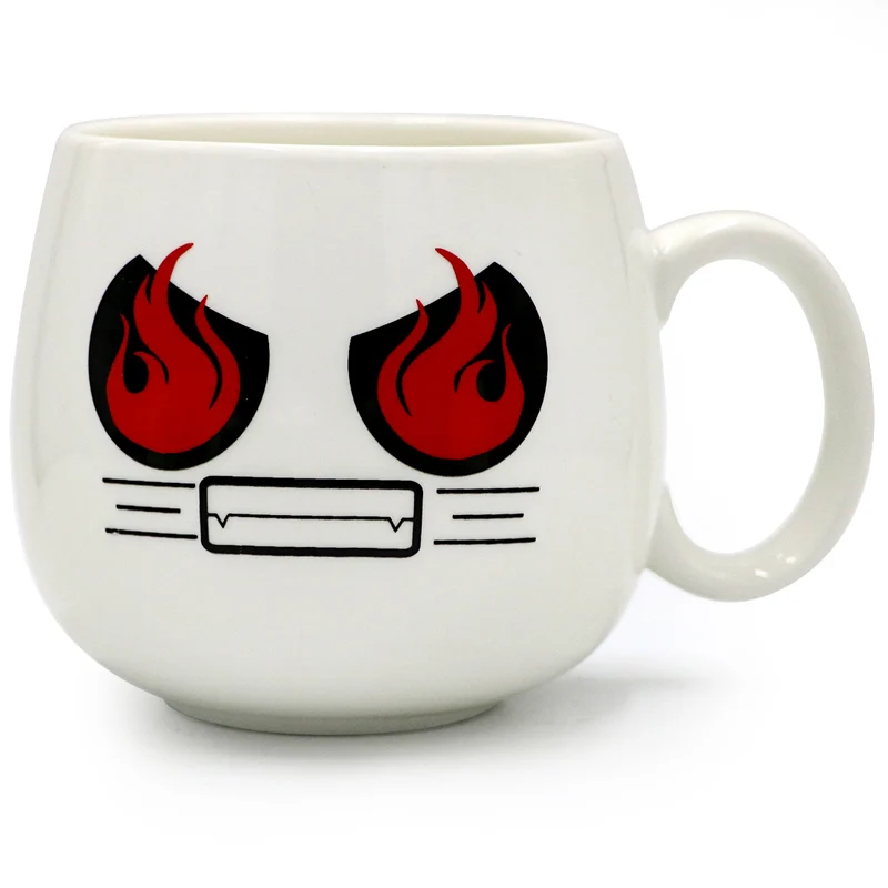 Teagas 14 OZ White Ceramic Cute Cool Gift Grumpy Mug for Coffee Maker