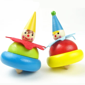 

Novelty Kid's Toy Classic Toys Wooden Colorful Spinning Top Wooden Toy Kids Rotating Toys Wood Gyro Children's Party