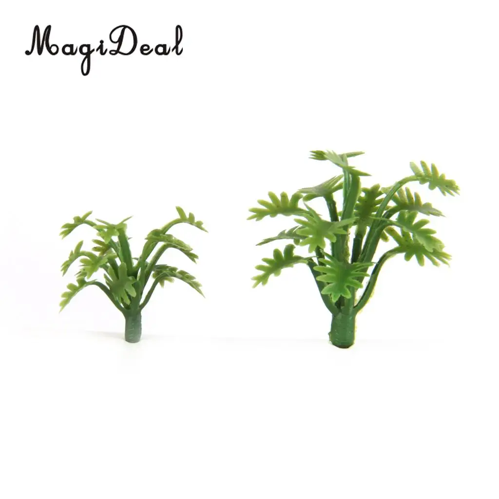 50Pcs Train Wargame Scenery Landscape Model Grass w/ Crushed Leaves 1/32-1/42 for Model Building Diorama Layout Accs