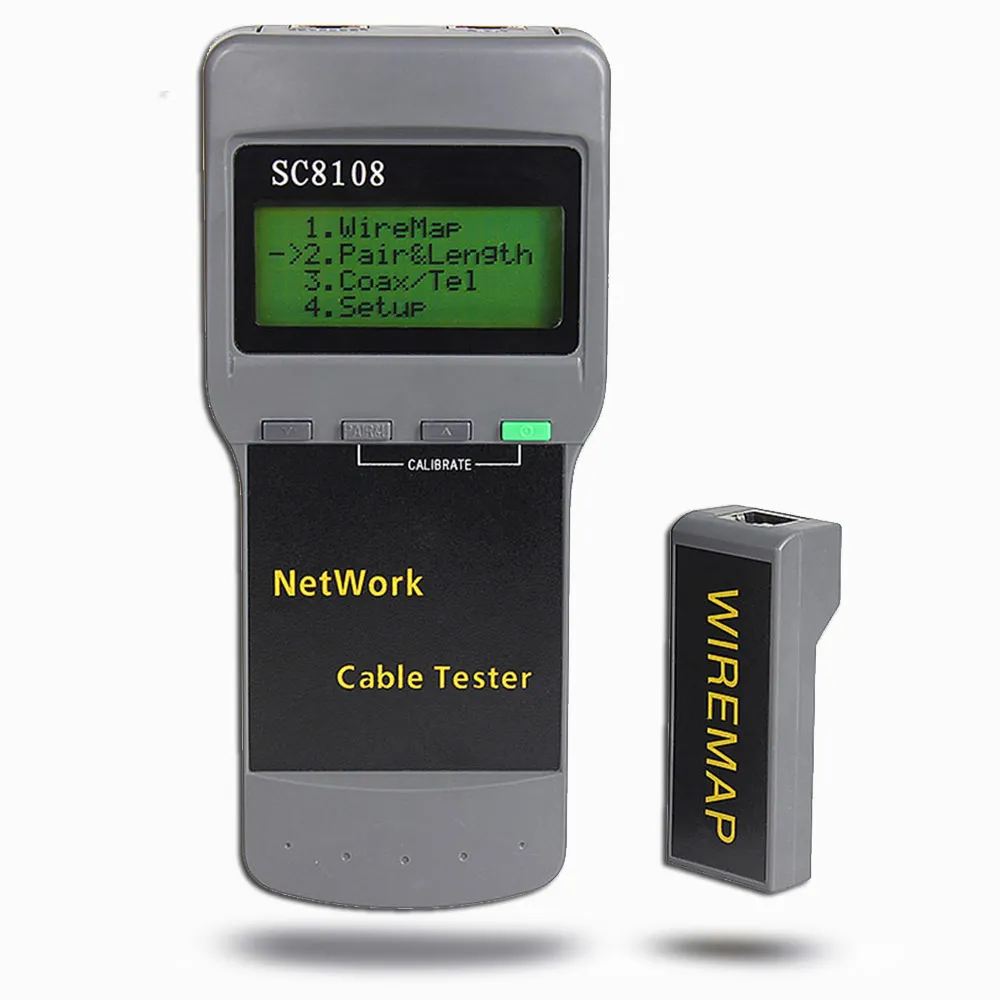 Оригинальный тестер сетевого кабеля SC8108 rj45 ЖК дисплей Многофункциональный