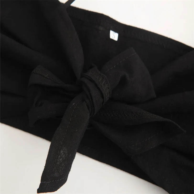 Sexy Bowknot Crop Top Female Camis Beach Bustier Bra Casual Vest Women's Tops Base Shirt Cropped Women's Blouse Wholesale noFB12 (5)