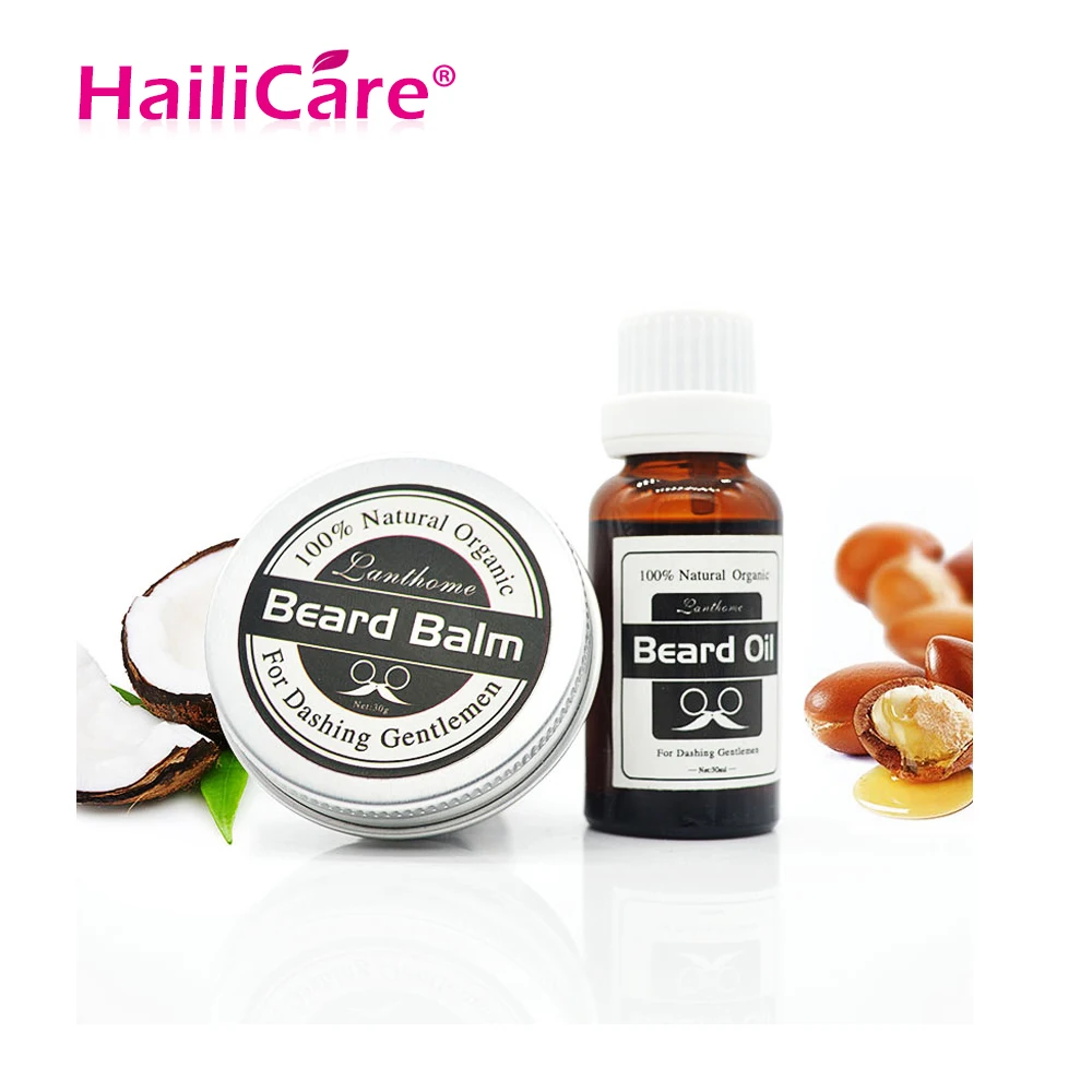 Дешево Натуральный воск для бороды бальзам и масло для бороды набор для мужчин форма борода уход за бородой волосы здоровый увлажняющий рост товар...