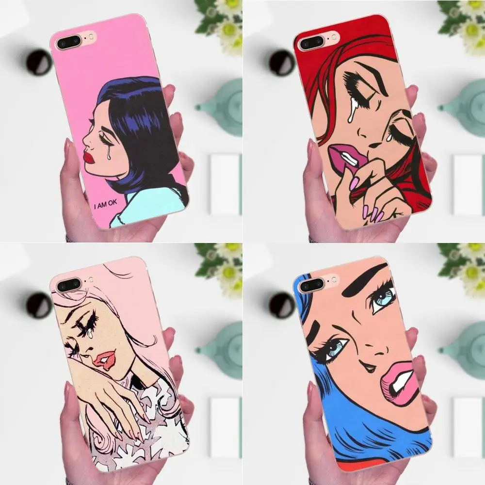 

Pink Crying Girl Face For Huawei Honor 4C 5A 5C 5X 6 6C 6A 6X 7 7X 8 9 V8 V10 Y3II Y5II Y6II G8 P7 Play Lite Soft Call Box