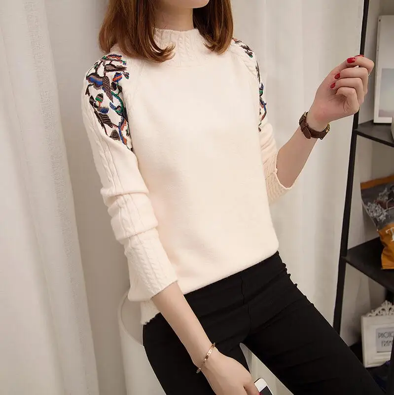 2018 Winter women's blouse New Fashion autumn women sweater plus size women slim pullover sweater women long-sleeve sweater