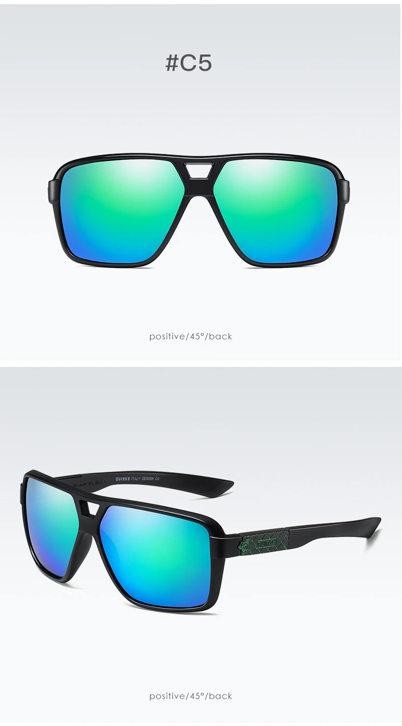 Quirke солнцезащитные очки мужские Поляризованные крупные женские солнцезащитные очки для вождения солнцезащитные очки Квадратные очки в крупной оправе Роскошные, спортивные и фирменные глаза