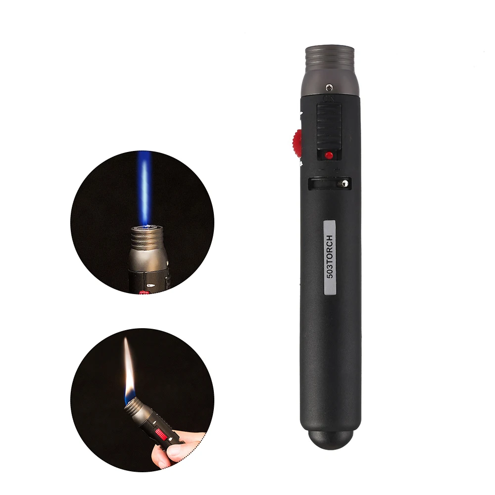 Portable Outdoor Lighter 1300 Degree Torch Jet Flame Pencil Butane Gas Refillable Fuel Welding