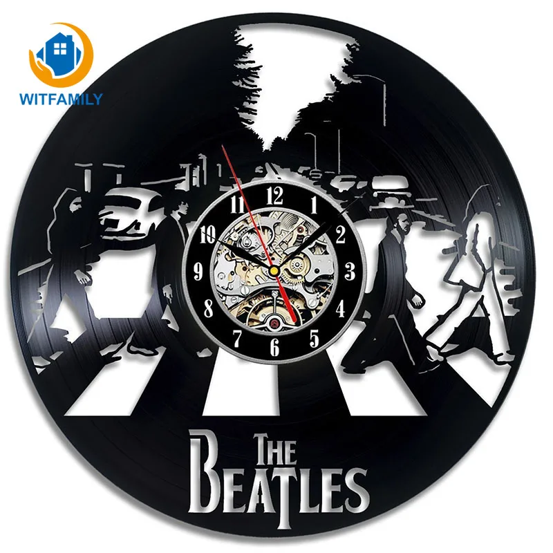 The Famous Band Wall Clock Art Vinyl Record Clock Creative CD Wall