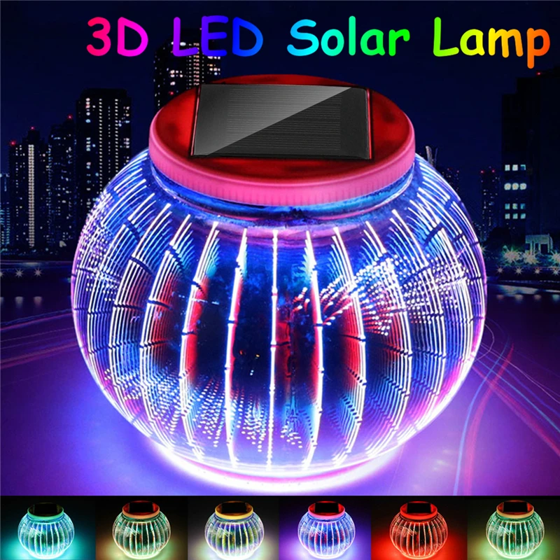 

3D Plating Color Lantern Waterproof LED Solar Fireworks Light Fashion Outdoor Lawn Lamp Light Sensing Garden Lighting Home Decor