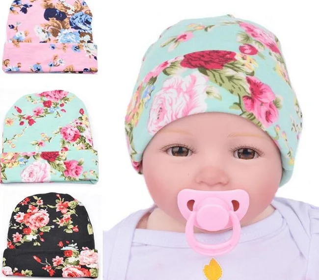 

1 Piece Fashion Cute Newborn Infant Baby Girls Beauty Flower Rose Beanies Hat Comfortably Hospital Caps For 0-3 Months Hot Sale
