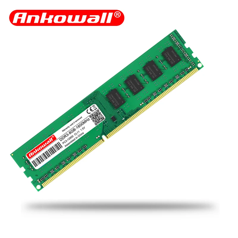 Ankowall Фирменная Новинка DDR3 4 ГБ 8 ГБ память оперативная память ddr 3 1333 1600 для всех настольных PC3-12800/10600 совместимы 2 Гб