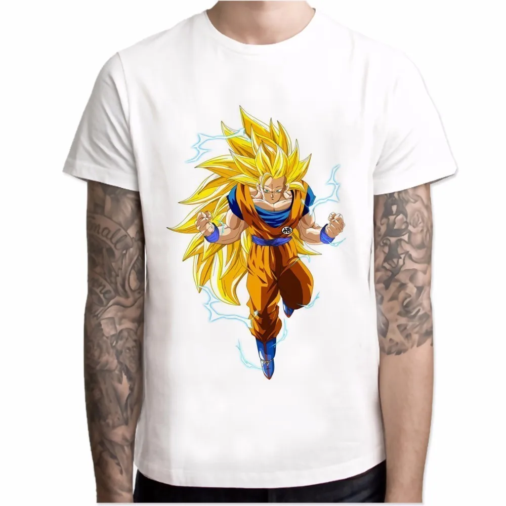 Футболка Мужская Супер dbz футболка vegeta goku saiyan супер футболка dragon ball косплей костюм dragon ball z - Цвет: 5014