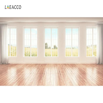 

Laeacco Bright Window Photography Backgrounds White House Wood Floor Interior Customized Photographic Backdrops For Photo Studio