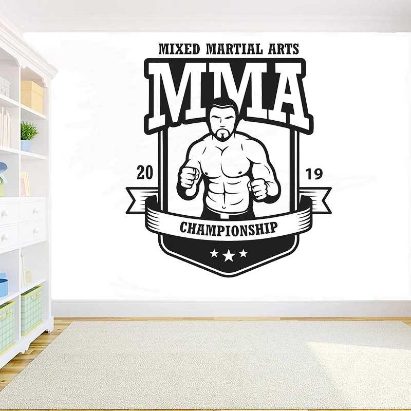 

UFC MMA Extreme Fighters Wrestling wall decal room decoration removeable vinyl DIY decals Fight Sport Martial Arts Sticker G949