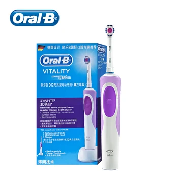 Authentic Oral B Vitality Electric Toothbrush 3D WhitenTeeth Inductive Rechargeable Tooth Brush Replaceable Brush Heads 1