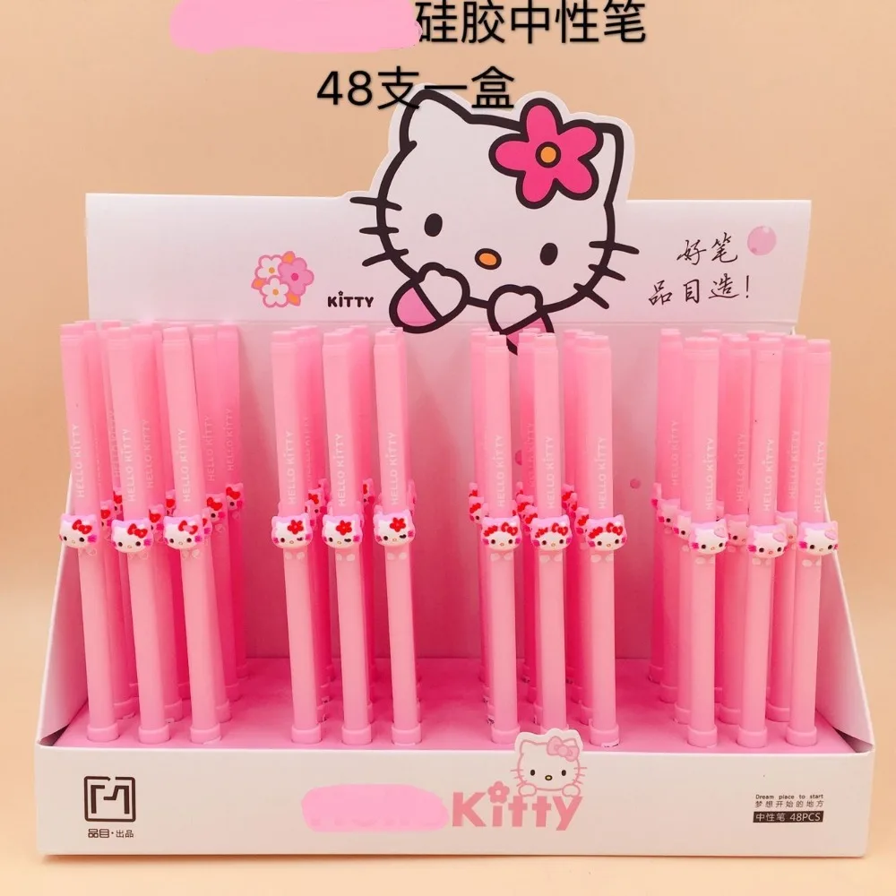 

48pcs/lot Korean creative fashion cute cartoon 3D cat office school gel pen rollerball pen students gift prize