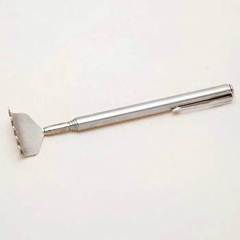 

2pcs/set Practical Portable Adjustable Stainless Pen Clip Back Scratcher Telescopic Pocket Scratching Massage Tool