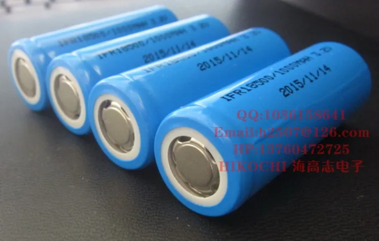 Аккумуляторная цилиндрическая LIFePo батарея IFR18500 1000 mah 3,2 v 18*50mm