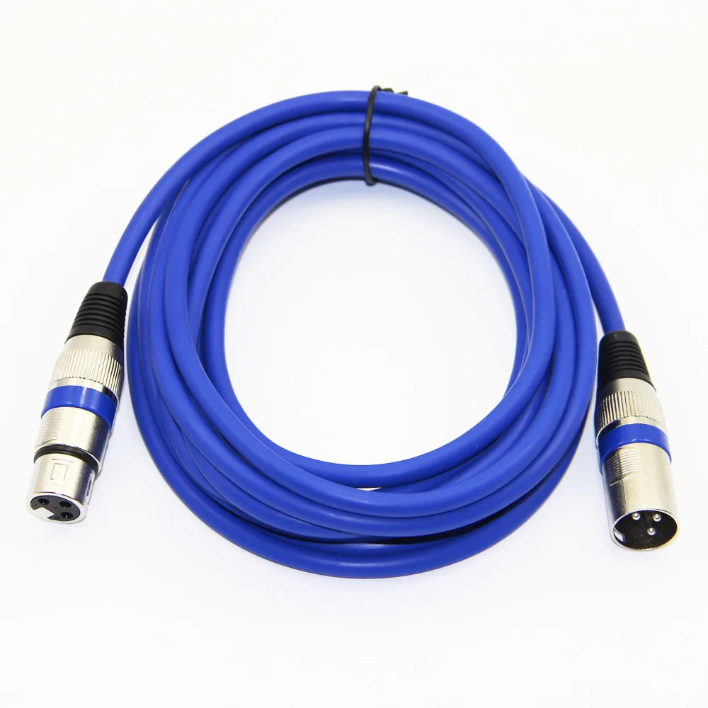 Bochara XLR Cable Male to Female M/F 3Pin OFC Audio Cable Foil+Braided Shielded For Microphone Mixer Amplifier 1m 2m 3m 5m 10m Bochara XLR Cable Male to Female M/F 3Pin OFC Audio Cable Foil+Braided Shielded For Microphone Mixer Amplifier 1m 2m 3m 5m 10m