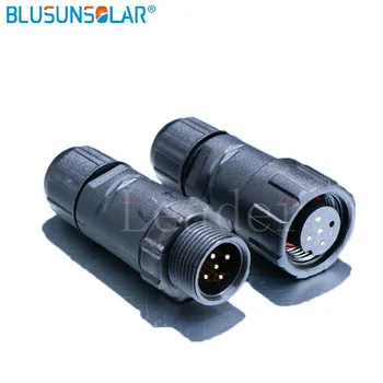 

50 pair/lot wholesale M16 2,3,4,5,6,7,8 Pins 250V 15A IP68 male and female electrical connector for 9mm wire connector terminals