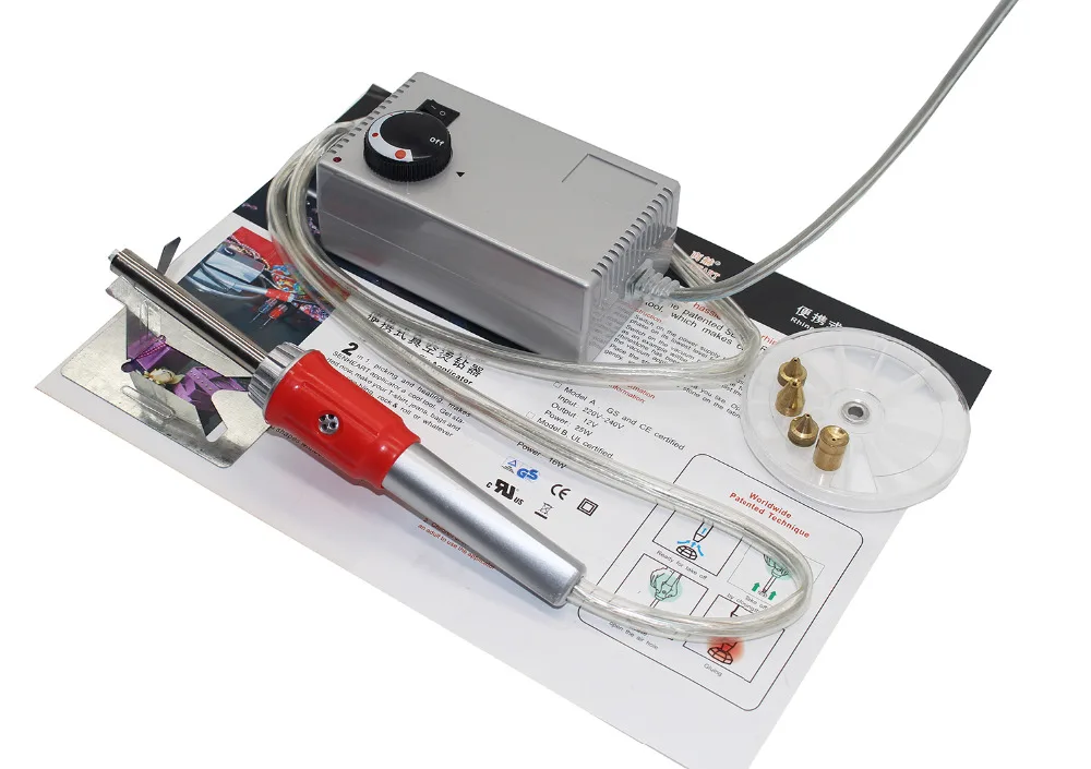 Automatic Pick Up Rhinestone Hot fix Applicator Vacuum Pump Hot Fix Wand Gun Iron Tools For