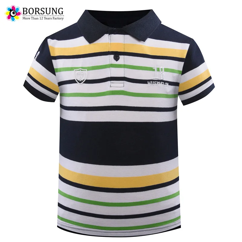 

2018 Summer Boys Striped Polo Shirts Cotton Short Sleeve Embroidery Letters Child Polo For Boys Clothing Kids Polo Shirt 3-7Yrs