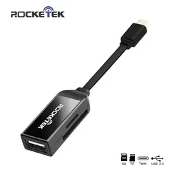 Rocketek type-c usb otg телефон Тип c multi 2 в 1 устройство чтения карт памяти Адаптер для SD/TF micro SD ПК компьютер аксессуары для ноутбуков