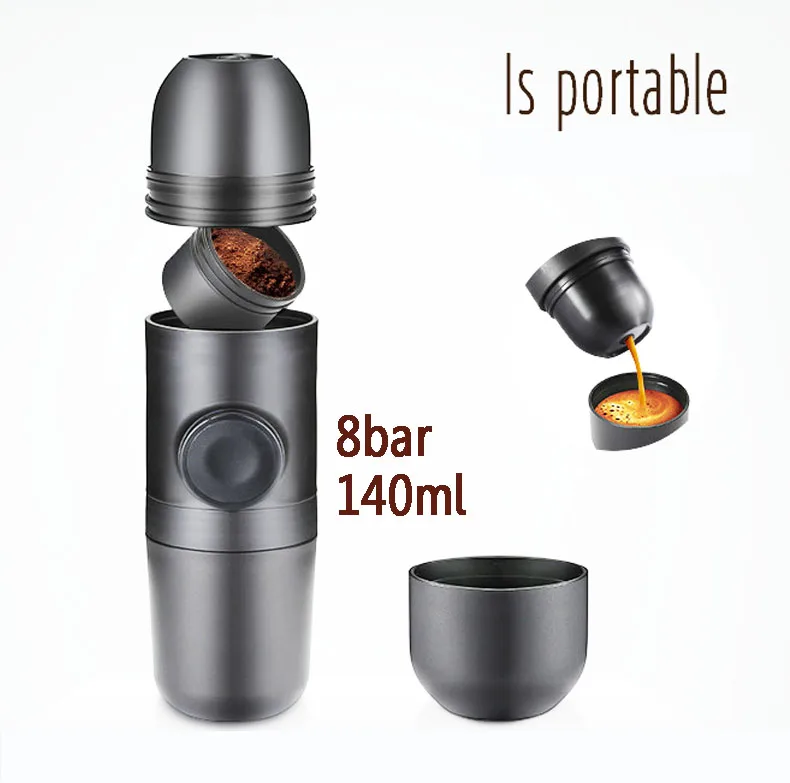 30JZ6 Espresso Manual Coffee Makers Mini Portable Coffee Machine Capsule Coffee&Tea Tool Travel