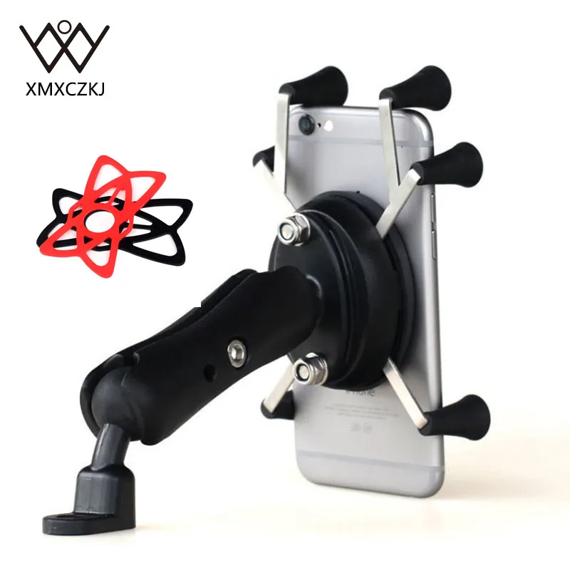  Adjustable Lazy Cell Phone Holder Motorcycle Rear View Mirror Handlebar Mount Stand Support For Sma