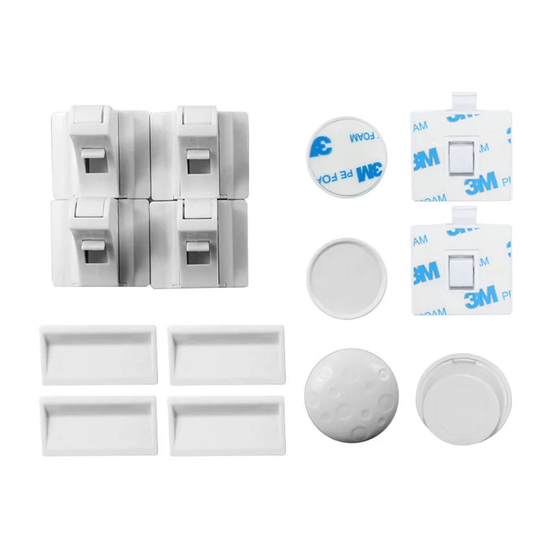 Magnetic child safety lock, baby safety cabinet, drawer door lock, children's cabinet, 4/8 Pieces + 1/2key invisible locks