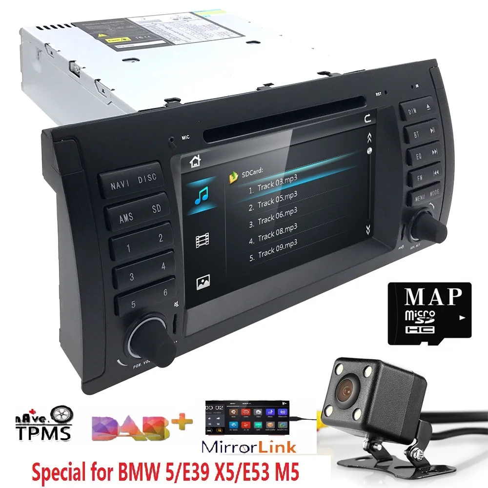

Car Multimedia Player GPS audio Autoradio For BMW/E39/X5/M5/E53 navigation Car Radio 1 Din IPS Touch Screen dab Rear view camera