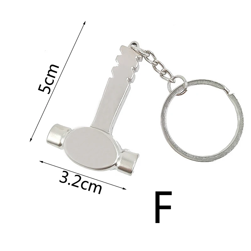 Модный дизайн мини креативный гаечный ключ брелок для ключей автомобиля кольцо для ключей в форме инструмента брелок для Bmw Mercedes VW Kia Jeep Toyota - Название цвета: F