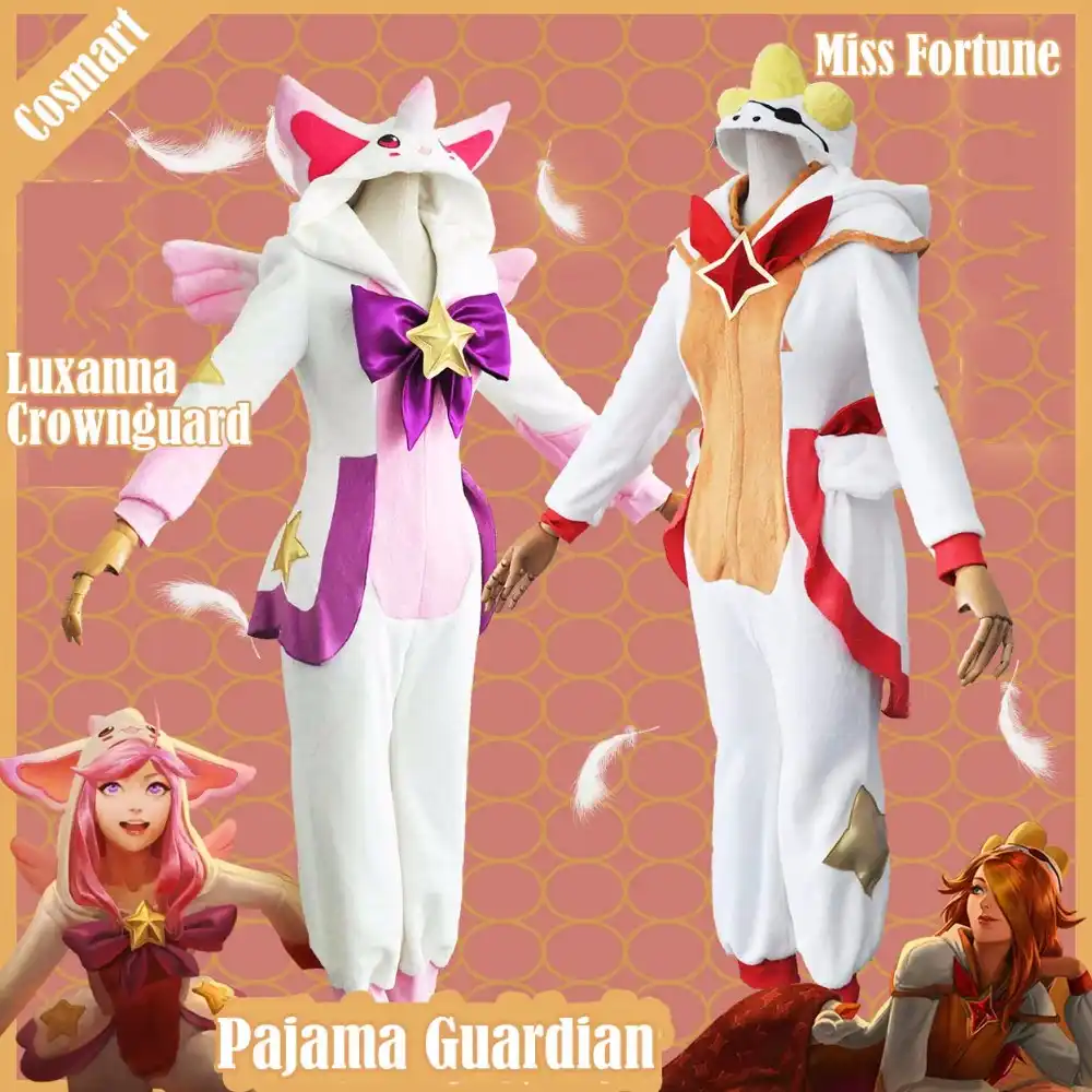 Game Lol Miss Fortune Luxanna Crownguard Cosplay Costume Pajama Star Guardian Winter Jumpsuit Halloween Party Suit For Women Men Game Costumes Aliexpress