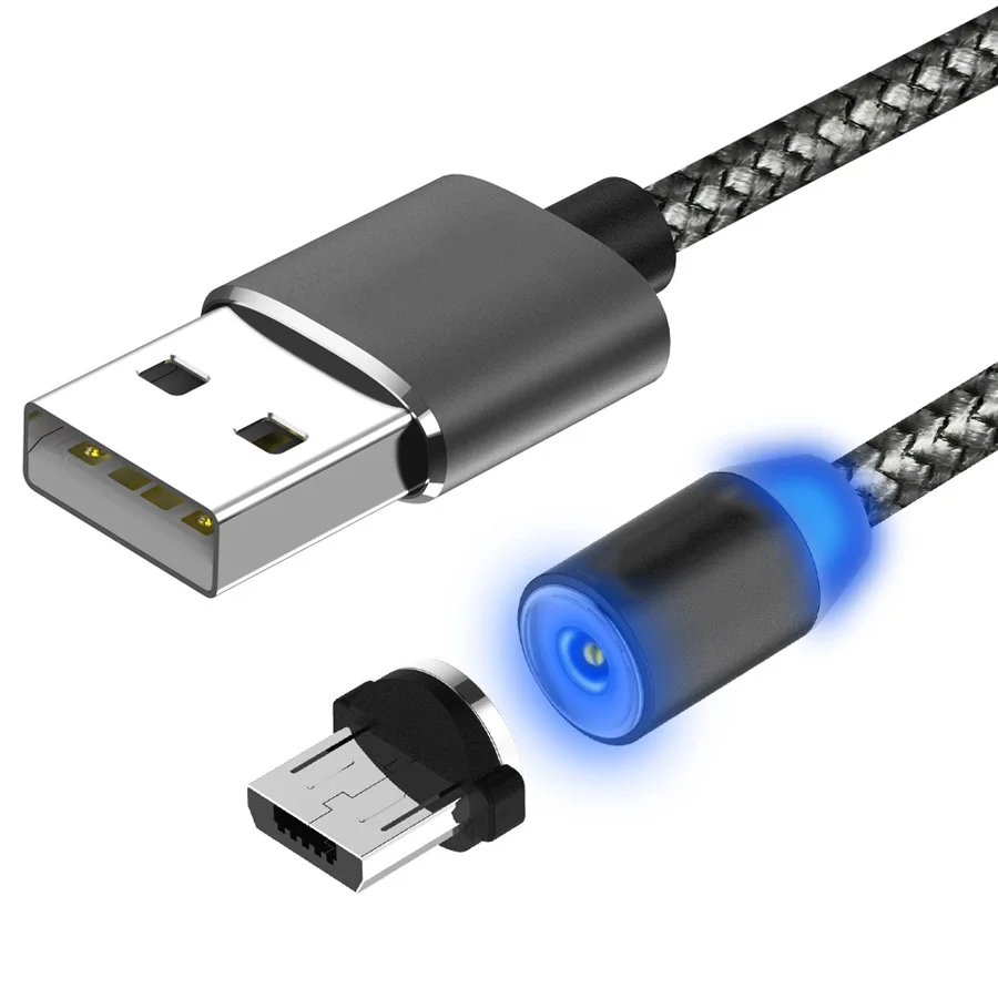 Магнитное зарядное устройство для iPhone 2 метра 6 футов магнитный кабель Micro USB Type C