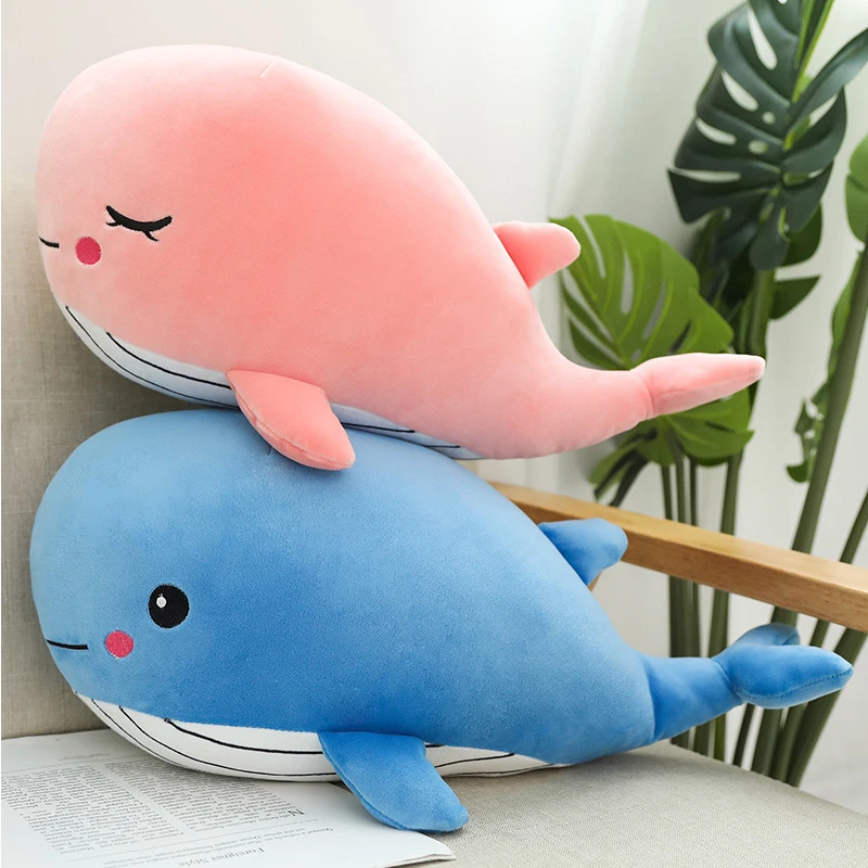 35/50/80cm New Style Toy Very Soft Whale Plush Toys Cute High-quality Fish Pillow Cushion Kids Toys For Children Birthday Gifts