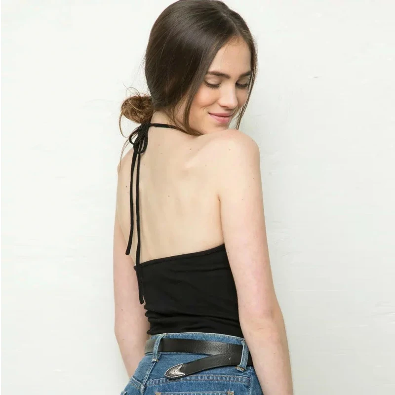 2016 Summer Women Fitness Skinny Crop Top Tank Top Female Tight Bustier Bra Slim Camis Bralette