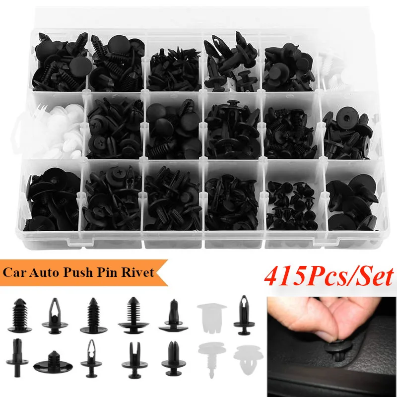 

415Pcs/set Car Auto Push Pin Rivet Trim Clips for Accord Civic CR-V Suzuki Vitara SX4 Car Plastic Clip Rivet Fender For Toyota