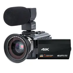 Видеокамера 4 K Ultra Hd цифровая wifi-камера 48.0Mp (интерполяция) 3,0 дюймов нажатие на экран 16X цифровой зум-рекордер W