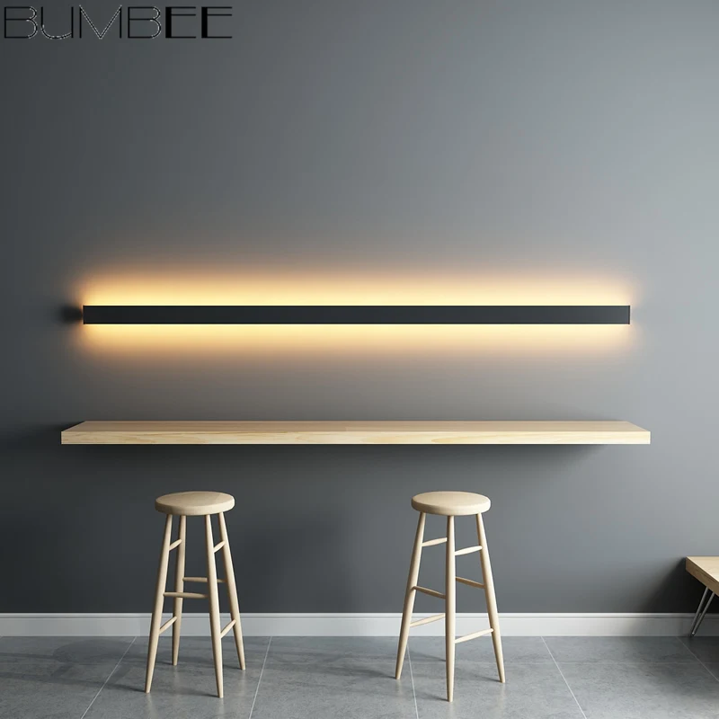  Minimalist Creative Long Wall Lamp Modern Simple Nordic Led Wall Lamp Led Modern Indoor Living Room - 33054508675