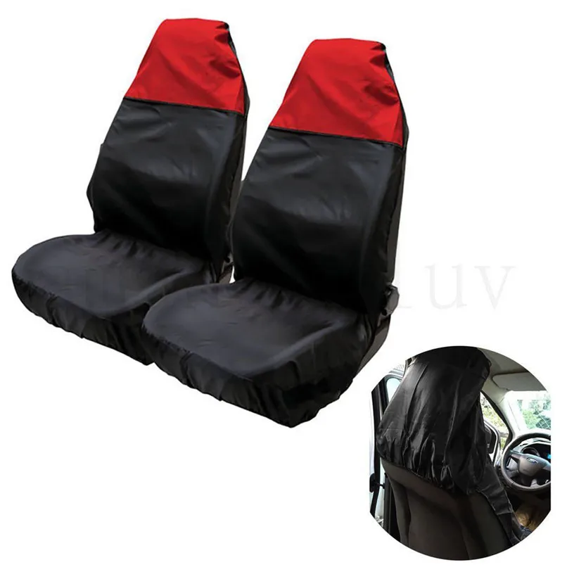 1 Pair Heavy Duty Universal Waterproof Car Front Seat Covers Protector
