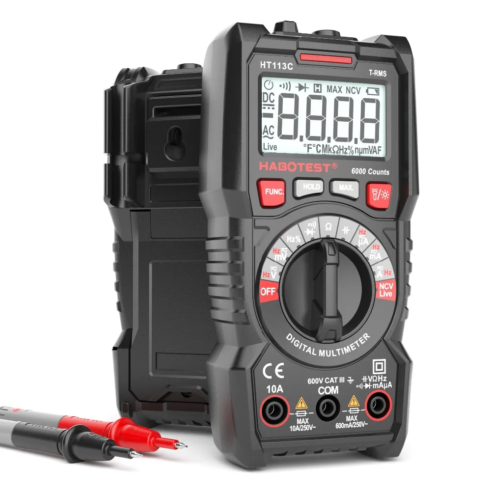 HABOTEST HT113A/B/C цифровой профессиональный мультиметр DC/AC Измеритель Напряжения