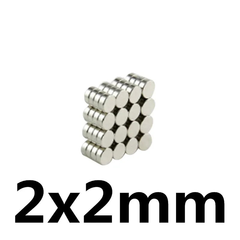 100 шт. N35 2 мм x мощные круглые магниты Dia2x2mm неодимовый магнит редкоземельный