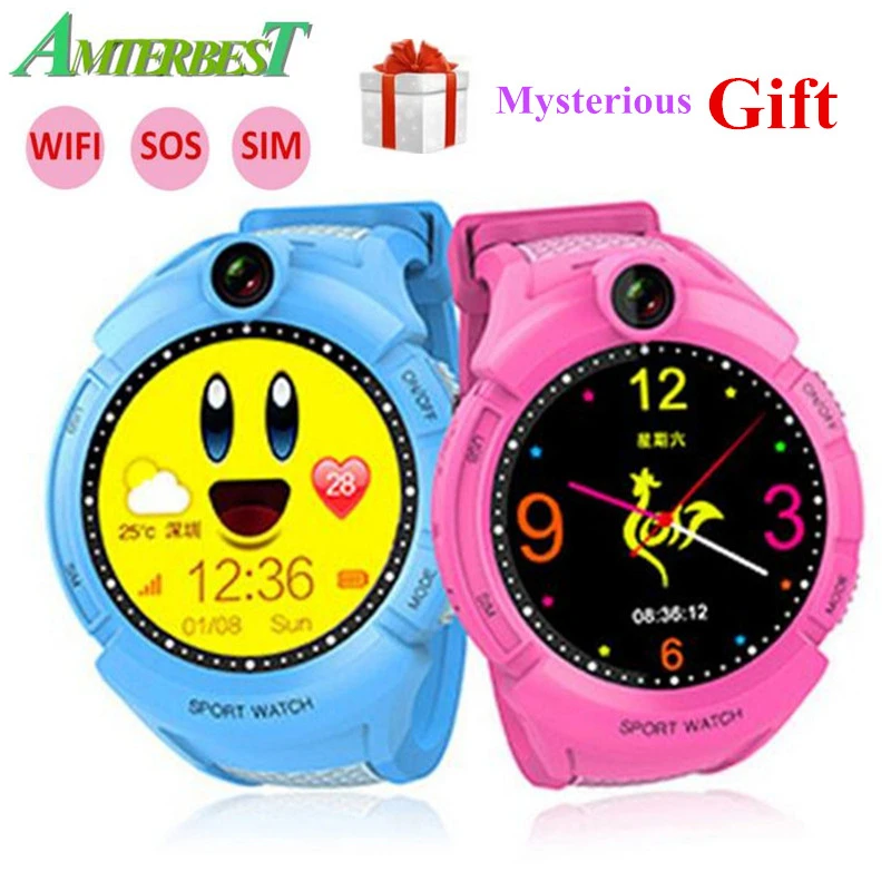 

AMTERBEST Kids Smart Watch with Camera GPS WIFI Location Child smartwatch SOS Anti-Lost Monitor Tracker baby WristWatch PK Q528